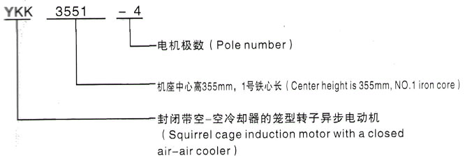 YKK系列(H355-1000)高压Y5005-2三相异步电机西安泰富西玛电机型号说明